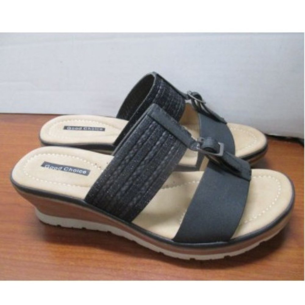 Good Choice Erin Wedge Sandals  7.5 EUC